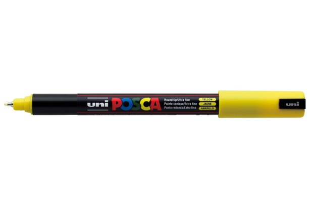 Yellow Gekalibreerde punt Posca Acrylverf Marker PC1MR Kleur 2