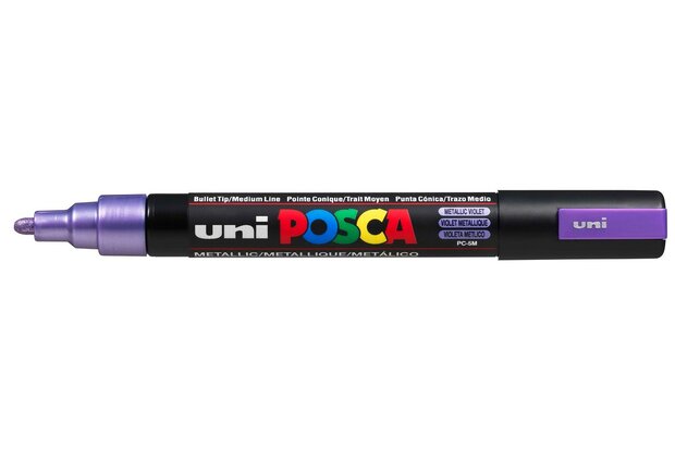 Metallic Violet Conische punt Posca Acrylverf Marker PC5M Kleur M12