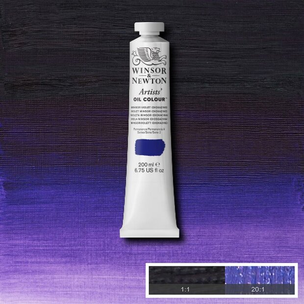 Winsor Violet (dioxazine) S2 Artists Oil Colour / olieverf van Winsor &amp; Newton 200 ML Kleur 733