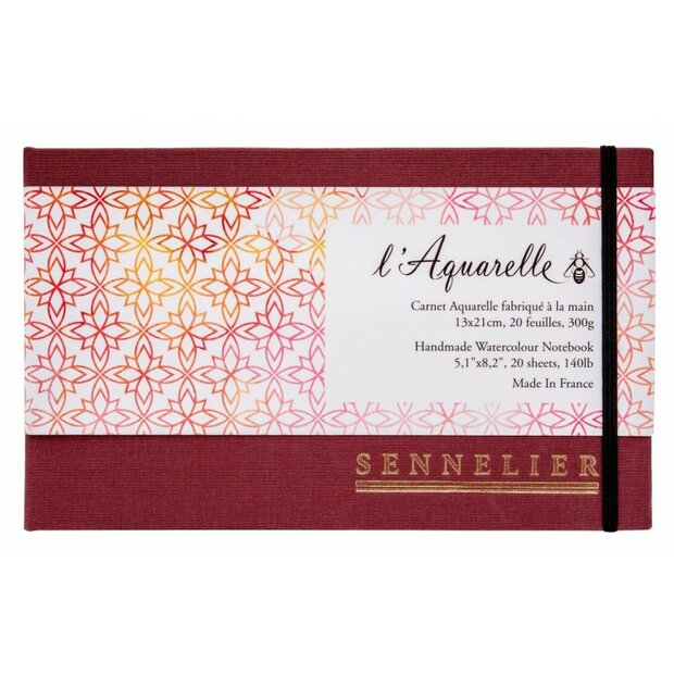13 x 21 cm L'Aquarelle Watercolour Notebook 20 vellen 300 gram