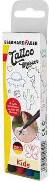 4 x Tatoo markers en 4 sjablonen (Kids) Eberhard Faber