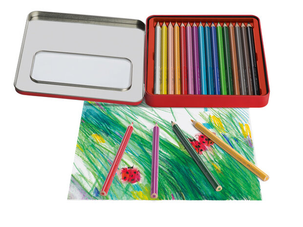 16 x jumbo Grip kleurpotloden Faber-Castell