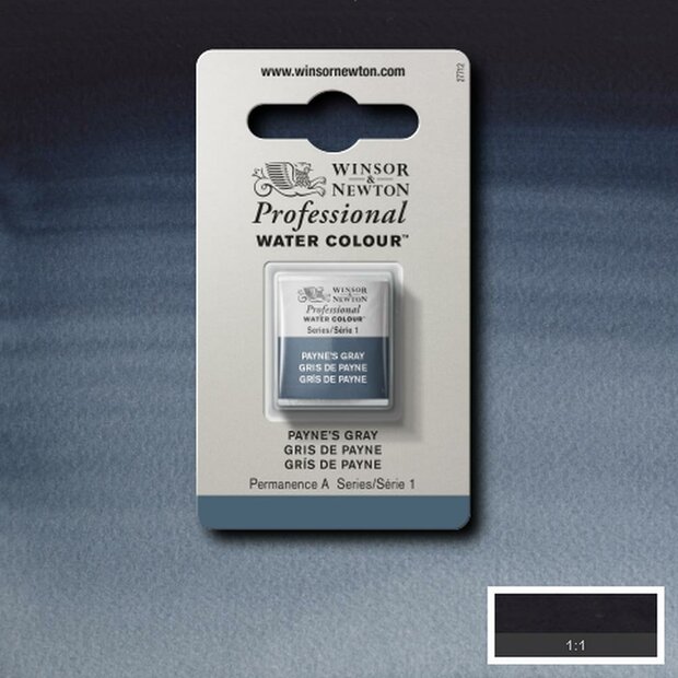 Payne's Gray Serie 1 Professional Watercolour Half Napje van Winsor &amp; Newton Kleur 465