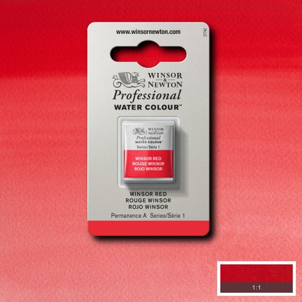 Winsor Red Serie 1 Professional Watercolour Half Napje van Winsor &amp; Newton Kleur 726