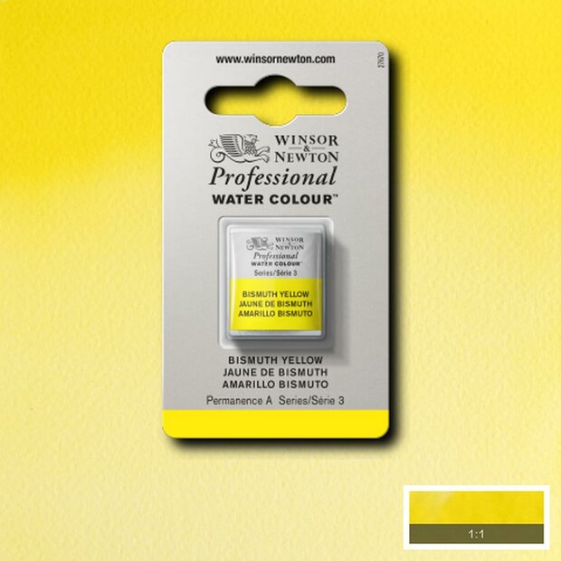 Bismuth Yellow Serie 3 Professional Watercolour Half Napje van Winsor &amp; Newton Kleur 025