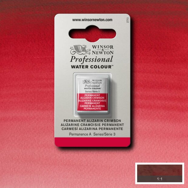Permanent Alizarin Crimson Serie 3 Professional Watercolour Half Napje van Winsor &amp; Newton Kleur 466