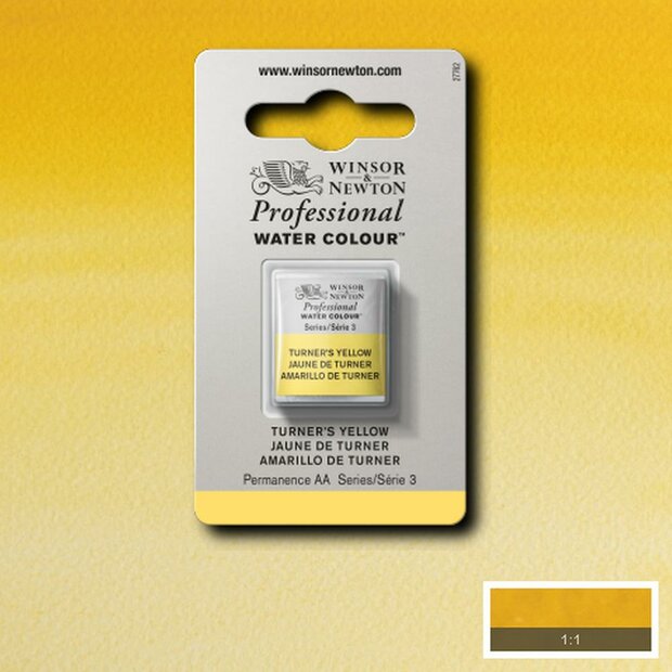 Turner's Yellow Serie 3 Professional Watercolour Half Napje van Winsor &amp; Newton Kleur 649