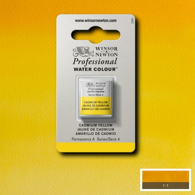 Cadmium Yellow Serie 4 Artists' Watercolour Half Napje van Winsor &amp; Newton Kleur 108