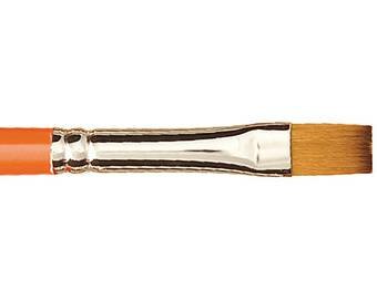Nr. 6 KAeRELL "S" ORANGE Plat, oranje gelakte korte steel penseel Rapha&euml;l Serie 8796