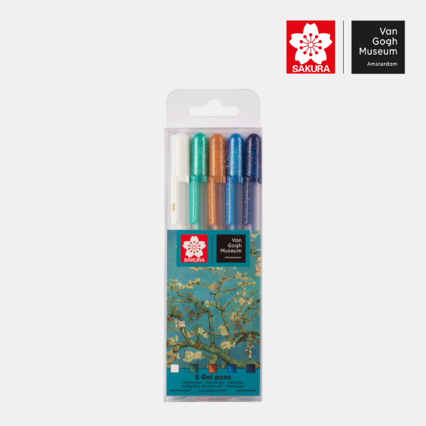 Sakura 5 x Gelly Roll pennen Van Gogh Museum Op = Op