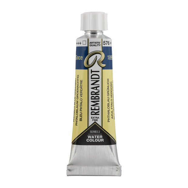 Phtaloblauw Groenachtig (S 2) Rembrandt Aquarelverf 10 ML Kleur 576