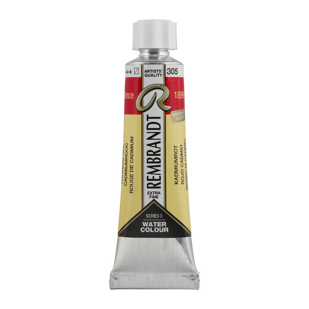 Cadmiumrood (S 3) Rembrandt Aquarelverf 10 ML Kleur 305