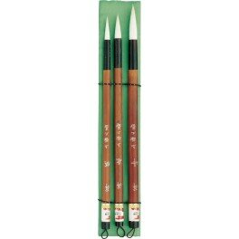 3 Chinese kunstenaarpenselen set