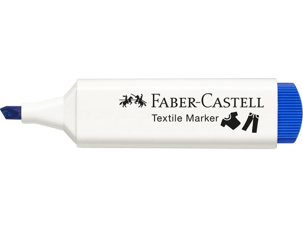 Blauw Textielmarker Faber-Castell