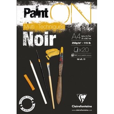 A3 Paint'ON Zwart 20 vellen 250 grams van Clairefonaine