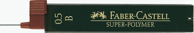 12 x 0,5mm B potloodstiftjes Faber-Castell Super-Polymer