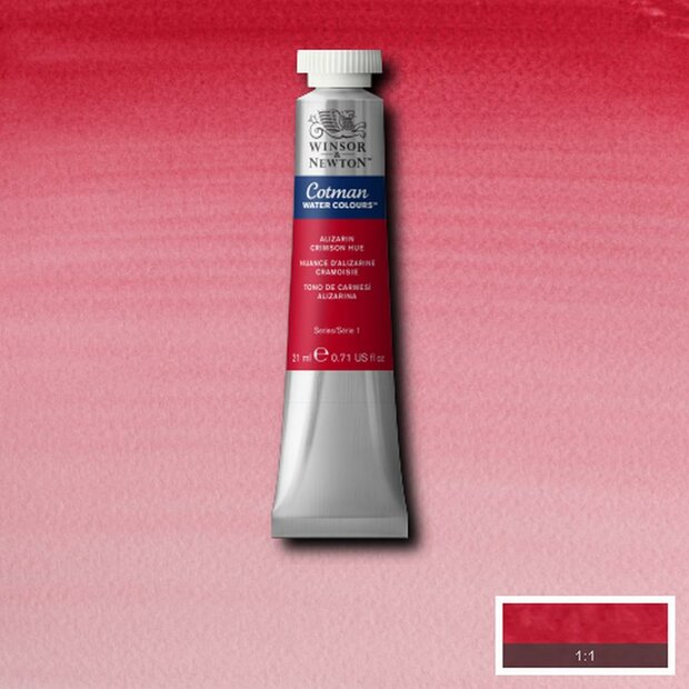 Alizarin Crimson Cotman Water Colour / Aquarelverf van Winsor &amp; Newton 21 ML Kleur 003