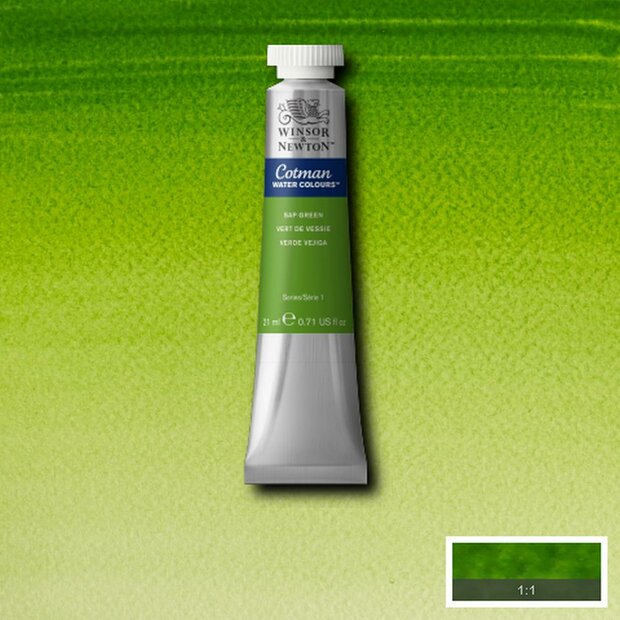 Sap Green Cotman Water Colour / Aquarelverf van Winsor &amp; Newton 21 ML Kleur 599