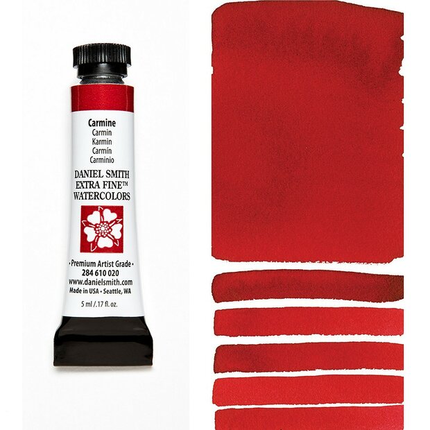 Carmine (S2) Aquarelverf Daniel Smith (Extra fine Watercolour) 5 ML Kleur 020