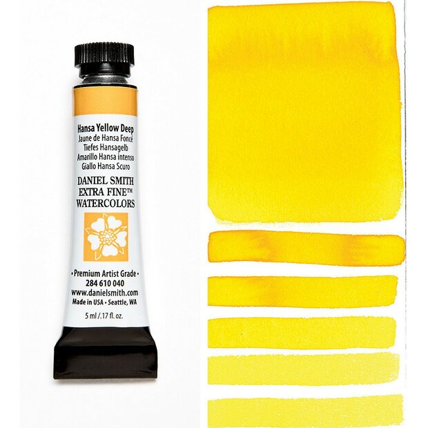 Hansa Yellow Deep (S1) Aquarelverf Daniel Smith (Extra fine Watercolour) 5 ML Kleur 040