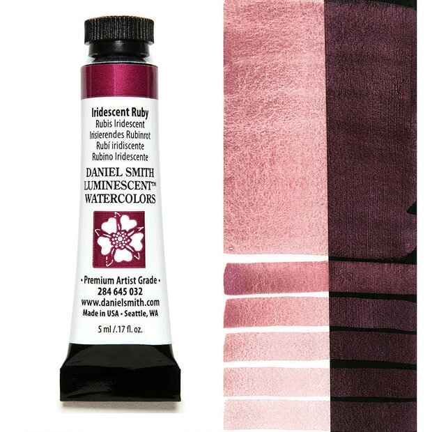 Iridescent Ruby (S1) Aquarelverf Daniel Smith (Extra fine Watercolour) 5 ML Kleur 032