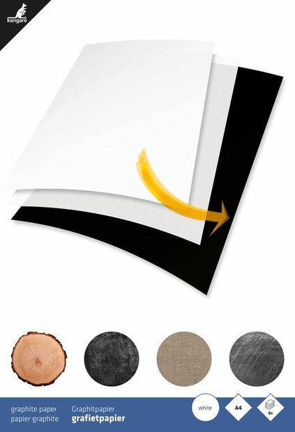 A4 Wit grafietpapier Kangaro 8 vellen 50 grams