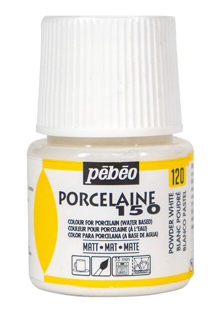 Powder White Pebeo Porcelaine 150 45ML Kleur 120