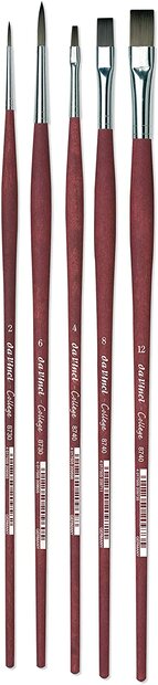 5 da Vinci Penselen set 8730.2 + .6 &amp; 8740.4 + .8 + .12