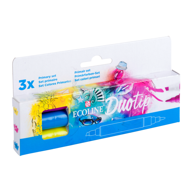 3 Primaire kleuren set Ecoline Duotip van Talens Set 900