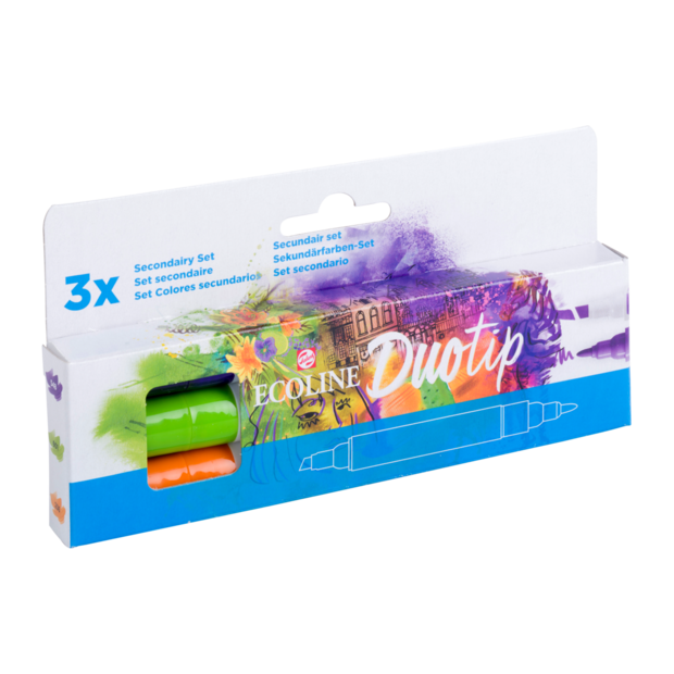3 Secundaire kleuren set Ecoline Duotip van Talens Set 901