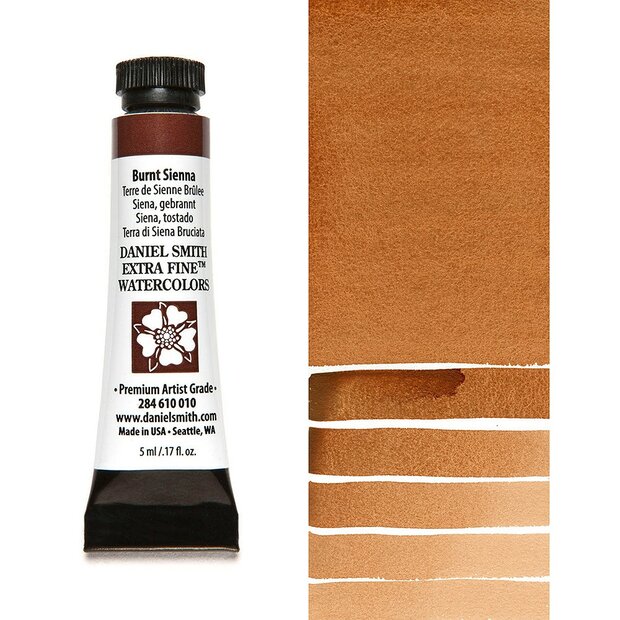 Burnt Sienna (S1) Aquarelverf Daniel Smith (Extra fine Watercolour) 5 ML Kleur 010