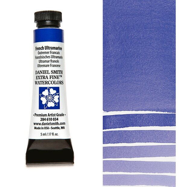 French Ultramarine (S2) Aquarelverf Daniel Smith (Extra fine Watercolour) 5 ML Kleur 034