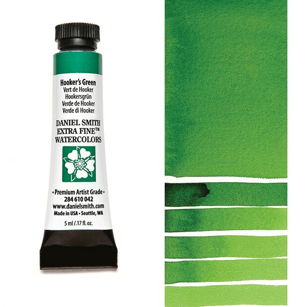 Hooker's Green (S1) Aquarelverf Daniel Smith (Extra fine Watercolour) 5 ML Kleur 042