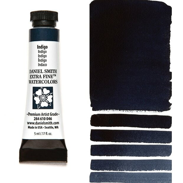 Indigo (S1) Aquarelverf Daniel Smith (Extra fine Watercolour) 5 ML Kleur 046