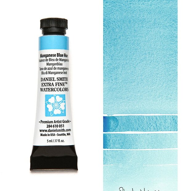 Manganese Blue Hue (S1) Aquarelverf Daniel Smith (Extra fine Watercolour) 5 ML Kleur 051