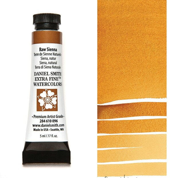 Raw Sienna (S1) Aquarelverf Daniel Smith (Extra fine Watercolour) 5 ML Kleur 096