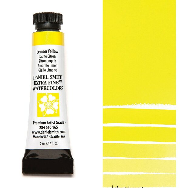 Lemon Yellow (S1) Aquarelverf Daniel Smith (Extra fine Watercolour) 5 ML Kleur 165