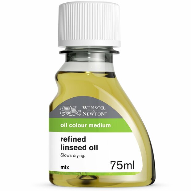 Geraffineerde lijnzaadolie voor olieverf Winsor &amp; Newton (Medium 748) 75 ML