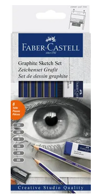 8-delige grafietset Faber-Castell Goldfaber
