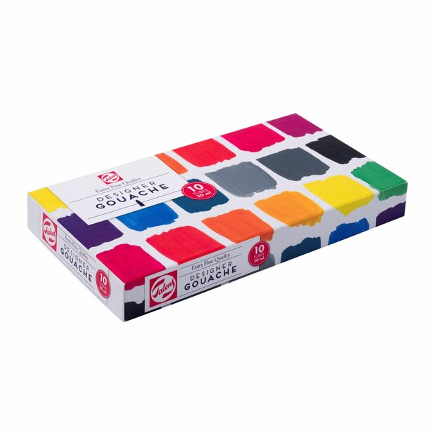 10 x 20 ML Plakkaatverf Basis kleuren set Extra fijn (Gouache Extra fine) Royal Talens