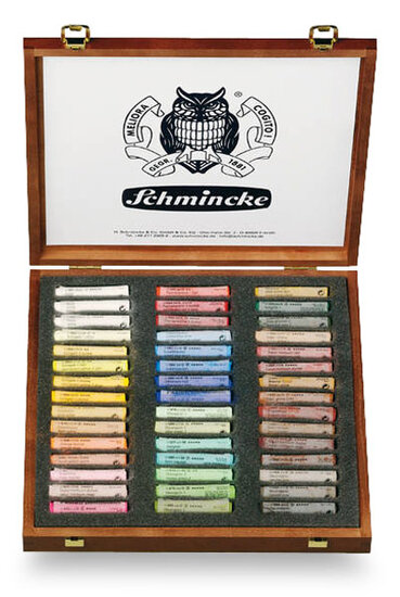 Schmincke Soft Pastels set met 45 Soft Pastels in een luxe houten kist (multi-purpose)