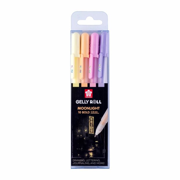 4 x Gelly Roll pennen (0,5 mm) Moonlight (10) set Sunrise van Sakura