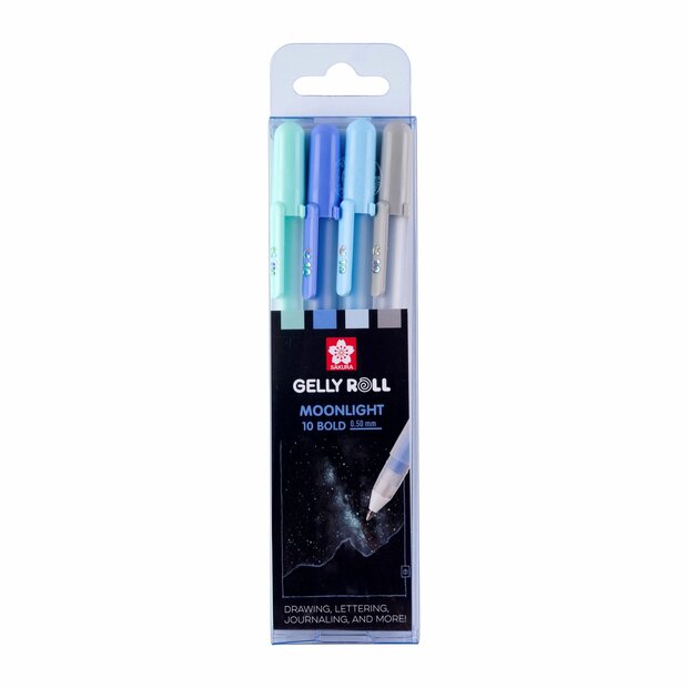 4 x Gelly Roll pennen (0,5 mm) Moonlight (10) set Aurora van Sakura