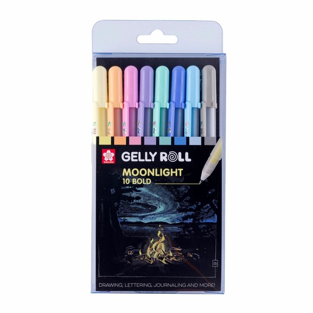 8 x Gelly Roll pennen (0,5 mm) Moonlight (10) set Pastel van Sakura