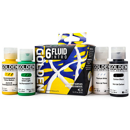 Intro Set 6 x 30 ML Golden Professional Fluid Acrylverf