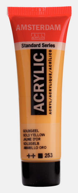Goudgeel Amsterdam Standard Series Acrylverf 20 ML Kleur 253