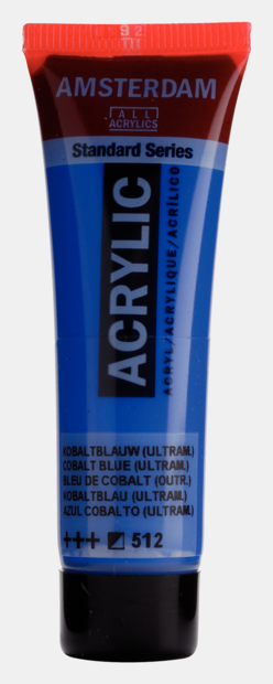 Kobaltblauw Ultramarijn Amsterdam Standard Series  Acrylverf 20 ML Kleur 512
