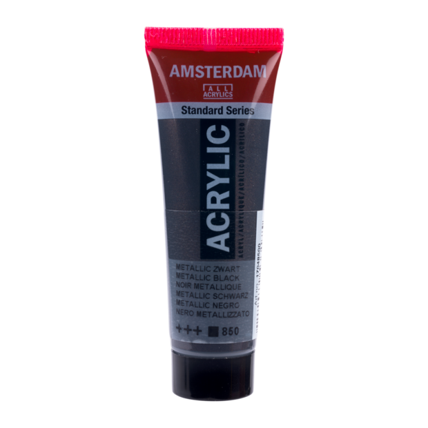Metallic Zwart Amsterdam Standard Series Specialties Acrylverf 20 ML Kleur 850