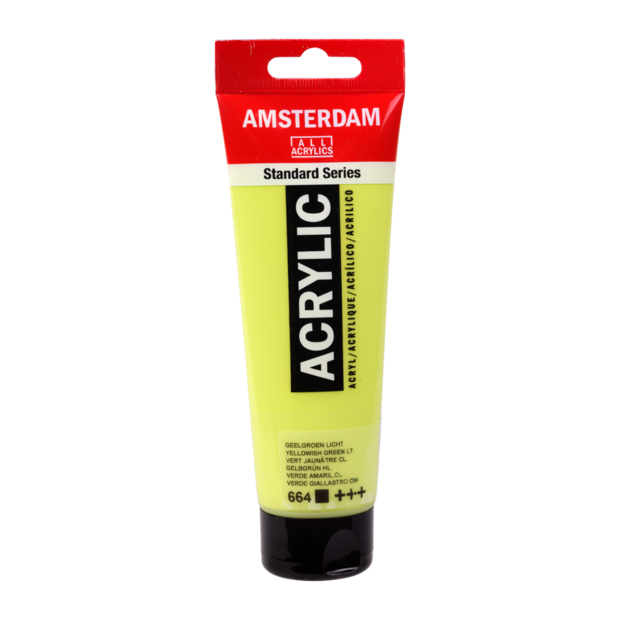 Geelgroen Licht Amsterdam Standard Series  Acrylverf 120 ML Kleur 664