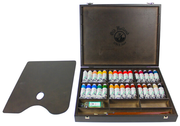 30 x 40 ML Houten kist Old Holland Olieverf (Oudt Holland Scheveningen)